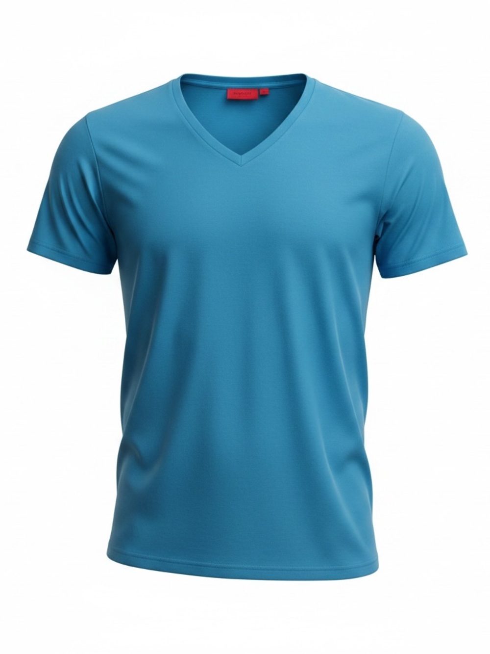 HUGO Men's V-Neck Tee in Teal Blue